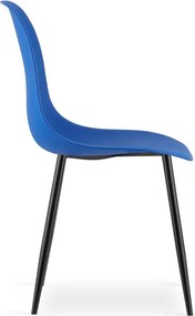 Niebieskie minimalistyczne krzesło metalowe M1-N61