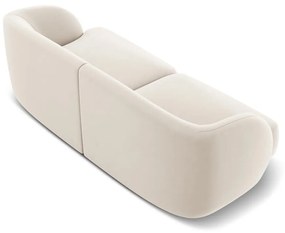 Beżowa aksamitna sofa 184 cm Miley − Micadoni Home