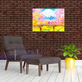 Obraz na szkle - Malowana para, akwarela (70x50 cm)