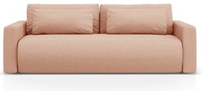 Różowa rozkładana sofa ze schowkiem 238 cm Belfast – Cosmopolitan Design