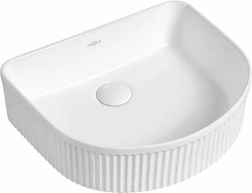 Mexen Grovo umywalka nablatowa ryflowana 40 x 35 cm, biała - 22304000
