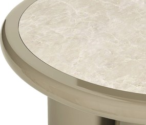 Stolik kawowy z MDF - Beżowy i lakierowany kolor taupe - DIRAMA