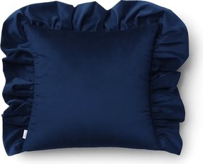 Granatowa poszewka dekoracyjna z falbanką Werona Belle