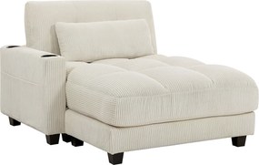HOMCOM Sofa-łóżko z poduszką, pianka, przekształcalna w łóżko, uchwyt na kubek,  kremowy