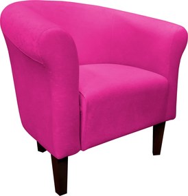 Fotel Milo tkanina Mikrofaza stylowy fotel do salonu i sypialni : Kolor nogi - Venge, Kolor tkaniny - 10 MIKROFAZA, Wysokość nogi - 20 cm