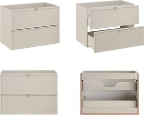 Szafka łazienkowa Bella 80 cm pod umywalkę nablatową, kaszmir