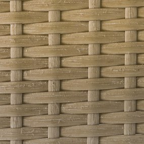 Outsunny 3-cz. zestaw mebli ogrodowych z rattanu PE, 1 narożnikowa sofa, 1 leżanka, w komplecie z poduszkami, odporne na warunki atmosferyczne, kawa + kremowy | Aosom PL