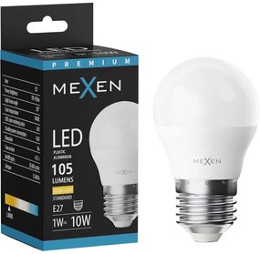 Mexen Nova żarówka LED E27, G45, 1W, Ciepła - 3000K, 105 lm - L101-E27-0130-01