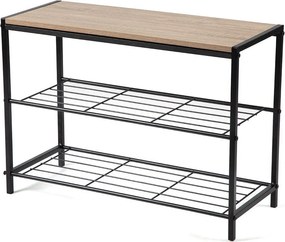 Czarna stalowa szafka na buty 63x44x30 cm Asten – Bonami Essentials