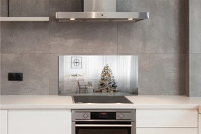 Szklany Panel Choinka dekoracje