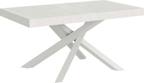 Stół rozkładany 160/264x90 cm Volantis frassino biała nogi białe