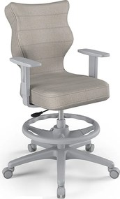 Obrotowe krzesło młodzieżowe Duo Grey rozmiar 6 (159-188 cm) z podnóżkiem