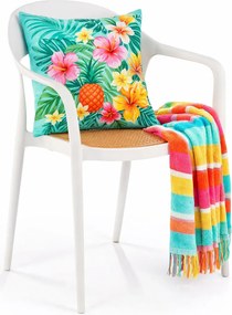 Białe sztaplowane krzesło ogrodowe W0-P24