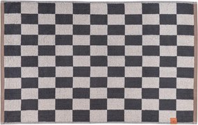 Antracytowo-beżowy dywanik łazienkowy pod prysznic z bio bawełny 50x80 cm Retro – Mette Ditmer Denmark