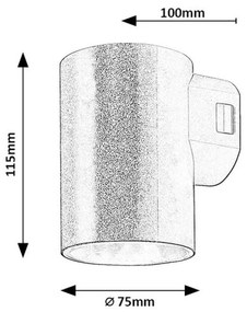 Rabalux 77161 kinkiet zewnętrzny Urfa LED, 9W,IP65, biały, 11,5 cm