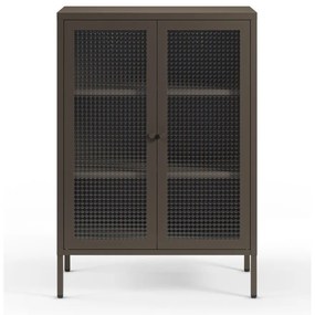 Szara metalowa witryna 70x100x40 cm Layna – Marckeric