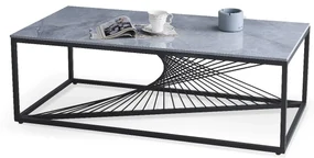 Ława INFINITY 2 120x60 szary marmur/czarna HALMAR