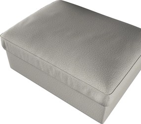 Pokrowiec na podnóżek Kivik kolor szary tkanina strukturalna