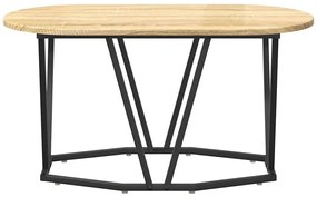 Owalny stolik kawowy w stylu loft dąb sonoma G0-E52