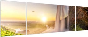 Obraz - Seljalandsfoss od tyłu jaskini (170x50 cm)