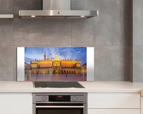 Szkło do Kuchni na Ścianę Sukiennice o Zachodzie Słońca