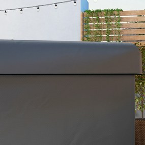 Outsunny Pokrowiec na meble ogrodowe, osłona ochronna na meble zewnętrzne, 215 cm x 155 cm x 150 cm, Ciemnoszary | Aosom PL