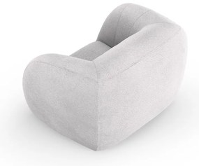 Jasnoszary fotel z materiału bouclé Essen – Cosmopolitan Design