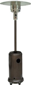Gazowy ogrzewacz tarasowy z regulatorem i osłoną ochronną, brązowy