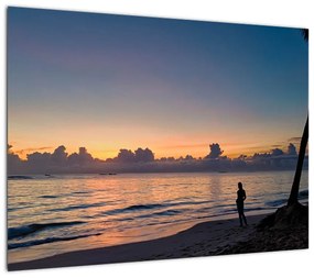 Obraz kobiety na plaży (70x50 cm)