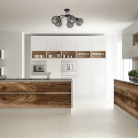 Lampa sufitowa, 5 kloszy kule SOFIA SMOKED 5xE27