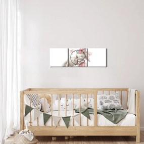 Obraz - Zwierzątko akwarelowe N⁰3 (z zegarem) (90x30 cm)