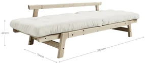 Sofa rozkładana Karup Design Step Natural Clear/Grey