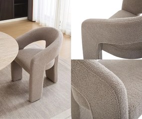 Tapicerowane krzesło do jadalni w tkaninie bouclé K612 Halmar