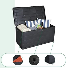 Pojemnik do przechowywania ALPHA, 340L, 118x59x57cm, antracytowa I.P.A.E-Progarden