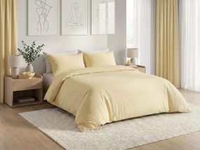 PrzytulneMieszkanie.pl PrzytulneMieszkanie.pl Bawełniana pościel CALMORA jasny żółty Rozmiar pościeli: 2 szt 70 x 90 cm | 160 x 200 cm