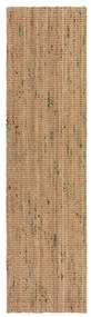 Zielono-naturalny dwustronny chodnik z juty tkany ręcznie 60x230 cm Jute Boucle Green – Flair Rugs