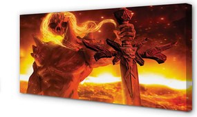 Duży obraz na płótnie Straszna Postać z Mieczem