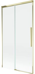 Mexen Rox parawan nawannowy 2-skrzydłowy rozsuwany 100 x 150 cm, transparent, złoty - 8C9-100-001-50-00
