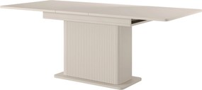 Stół rozkładany LANTANA Odcienie beżu do Salonu Jadalni 160-200 x 160 x 75,4 cm, Prostokątny