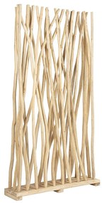 Ścianka wewnętrzna z drewna teakowego – 100 × 25 × 180 cm (dł. × szer. × wys.) – kolor naturalny – GAYANA