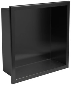 PÓŁKA WNĘKOWA ŁAZIENKOWA 30x30 czarny mat