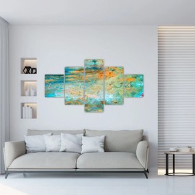 Obraz niebieskiej abstrakcji (125x70 cm)