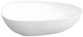 Wanna wolnostojąca , asymetryczna, z materiału solid surface – 269 l – 172 × 83 × 53 cm (dł. × szer. × wys.) – kolor biały - FENICE