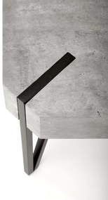 Ława prostokątna MDF beton/czarny 110/60/42 cm EMILY