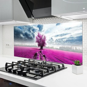Panel Szklany Drzewo na Horyzoncie Łąki