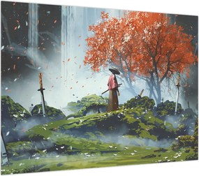 Obraz na szkle - Ilustracja przedstawiająca Ogród Mieczy (70x50 cm)