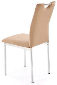 Krzesło tapicerowane K578 VELVET beżowe HALMAR