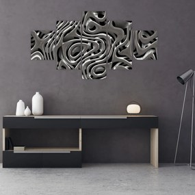 Obraz - Metaliczna abstrakcja (125x70 cm)