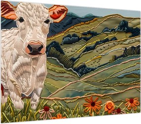 Obraz na szkle - Imitacja dzianego motywu (70x50 cm)