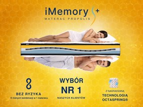 Materac piankowy chłodzący iMemory S+ Silver Propolis 20cm 90x200 cm